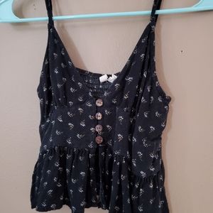 Floral tank top / crop top